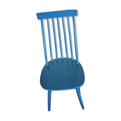 chaise vintage bleue