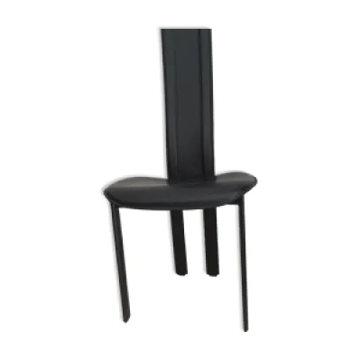 chaise Cattelan  vintage - cuir noir