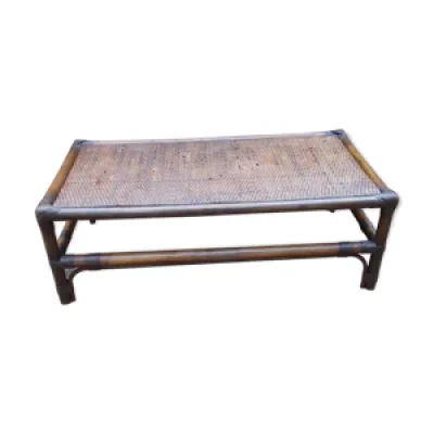 Table basse rotin et - cannage