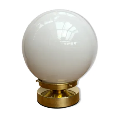 Lampe à poser globe - blanche opaline