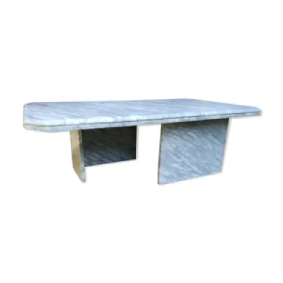 Table basse vintage en - marbre travertin