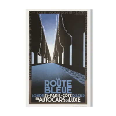 Affiche vintage La Route - bleue