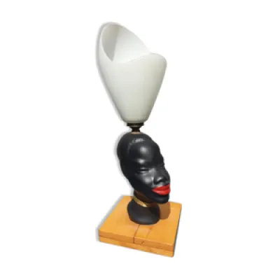 Lampe céramique buste - africaine