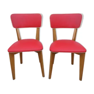 Set de 2 chaises vintage - rouge