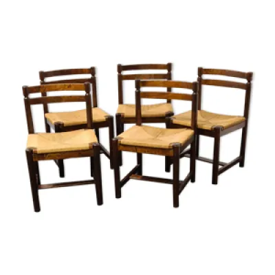 Lot de 5 chaises à manger vintage