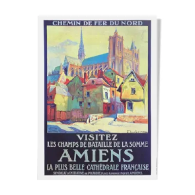 Affiche Visitez Amiens - 1980