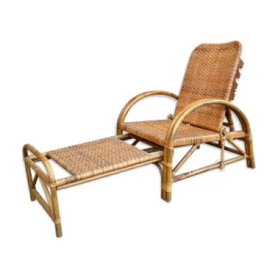 fauteuil vintage et son - ottoman