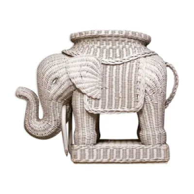 Table en osier vintage - elephant