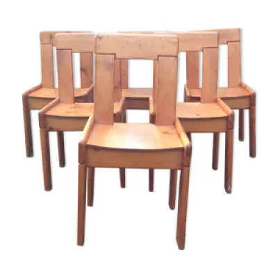 Set de 6 chaises vintage - pin