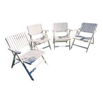 4 fauteuils de jardin - pliables