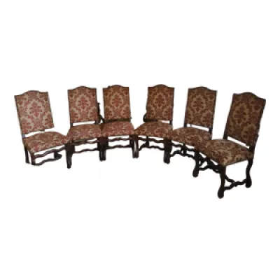 6 chaises louis xiii