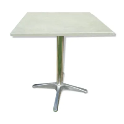 Table bistrot vintage - pied aluminium