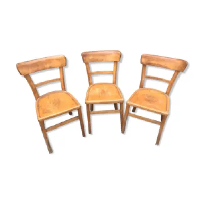 3 chaises bistrot baumann