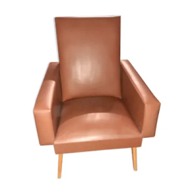fauteuil vintage simili - cuir