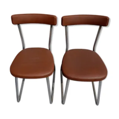 2 chaises vintage luterma - fer