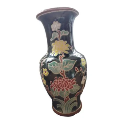 Vase vintage au décor - floral