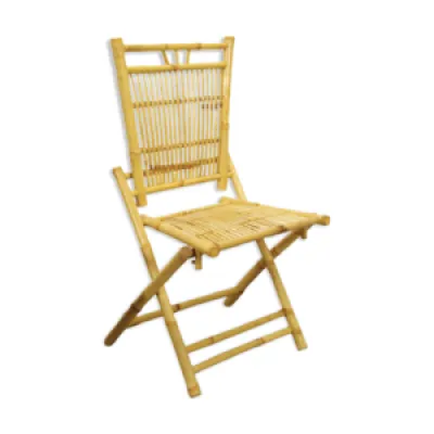 Vintage folding chair - bamboo