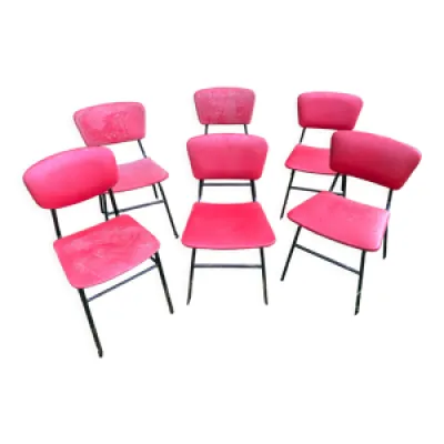 chaises « bistrot vintage » - rouge
