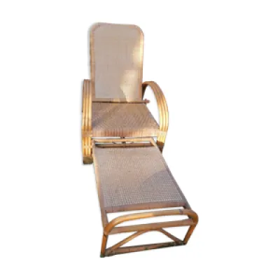 chaise longue transat - rotin