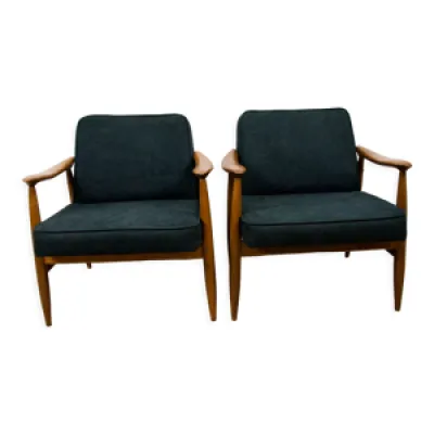 Paire de fauteuils GFM-87 - 1960 tissu