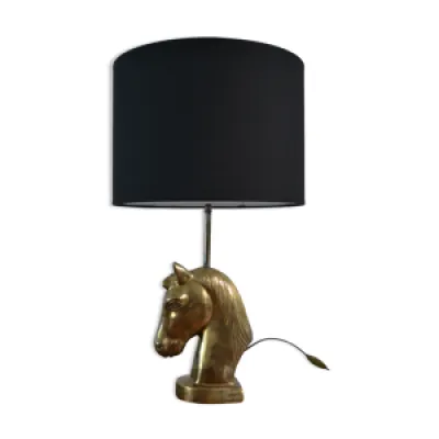 lampe tête de cheval - bronze
