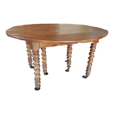 Table ronde en bois avec - rallonges