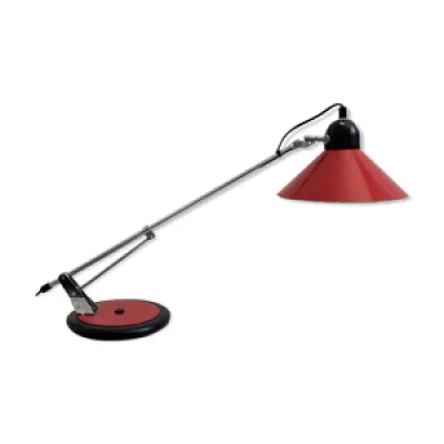 Lampe vintage Aluminor - rouge