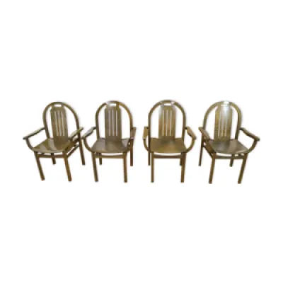 4 fauteuils vintage baumann - argos 1990