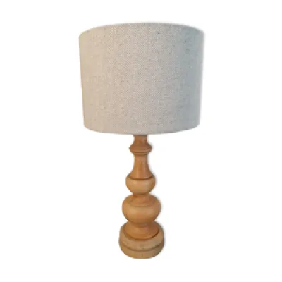 Lampe de table vintage - bois 1980