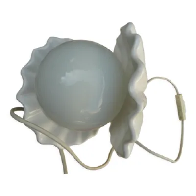lampe coquillage céramique - 1970 opaline