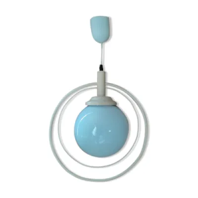 Suspension plafonnier - lampe globe opaline