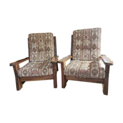 fauteuils vintage orme - massif
