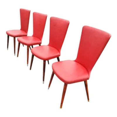 4 chaises en skaï vintage