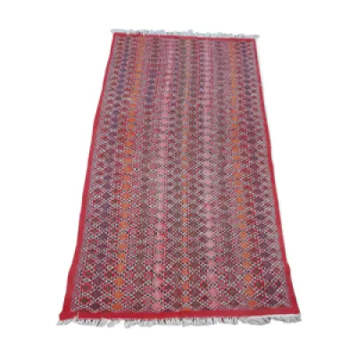 tapis rouge losanges - 100x200cm