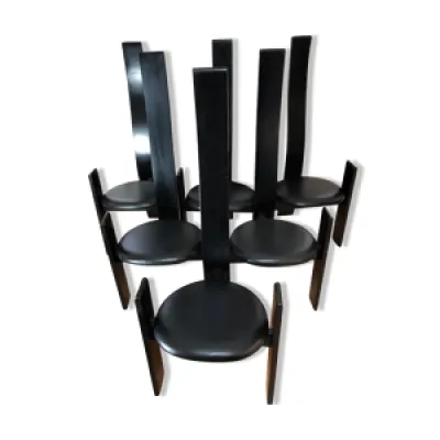 6 chaises par Vico Magistretti, - 1969