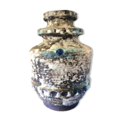 Vase gris et bleu vintage - west germany
