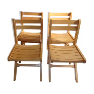 Set de 4 chaises en pin - design