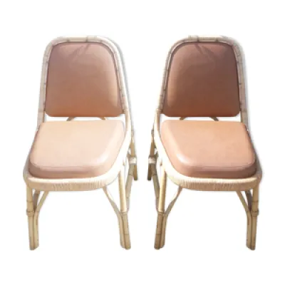 chaises vintage rotin