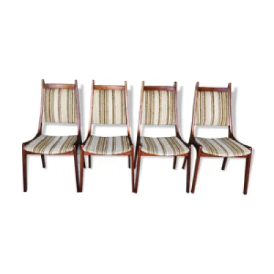 Ensemble de 4 chaises - teck circa 1960