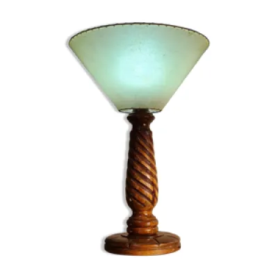 Lampe vintage 1960  bois - massif