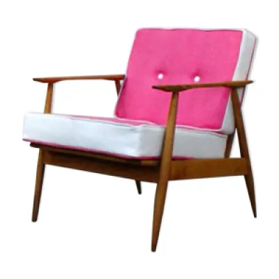 fauteuil vintage rose
