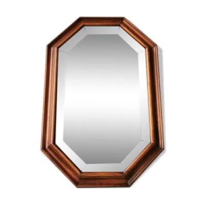 Miroir vintage en bois - verre 70s