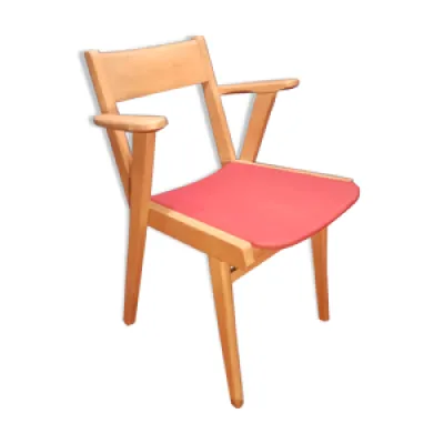 fauteuil bridge vintage - skai bois