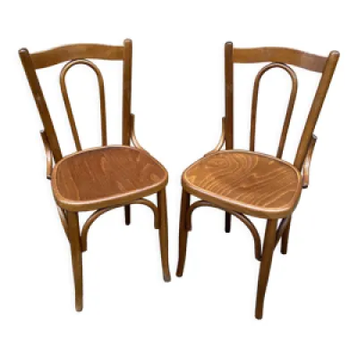 Paire de chaises bistrot - bois