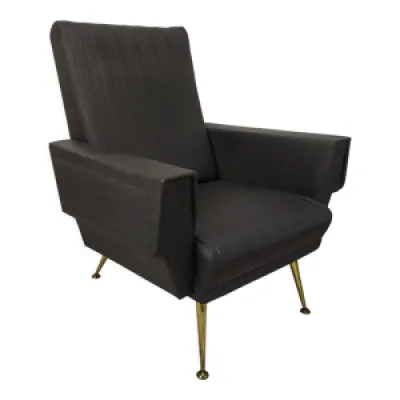 fauteuil vintage gris - anthracite