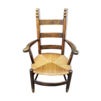 fauteuil paillé provençal