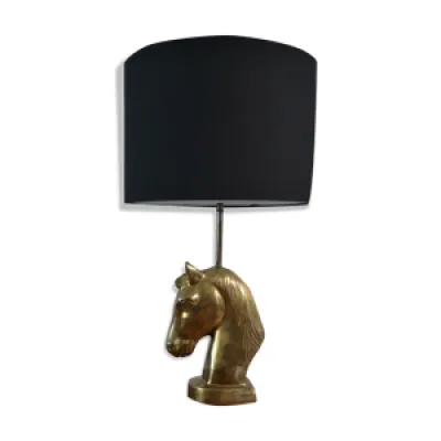 Lampe cheval vintage - bronze fin