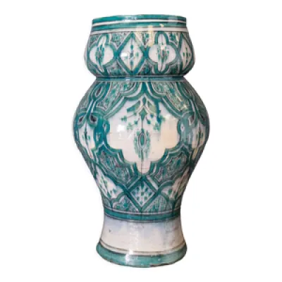 Vase Safi Maghreb Céramique - blanc vert