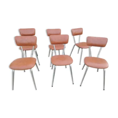 6 chaises skaï vintage