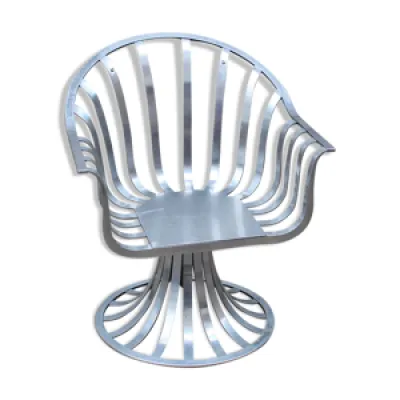 fauteuil aluminium 1970 - unique